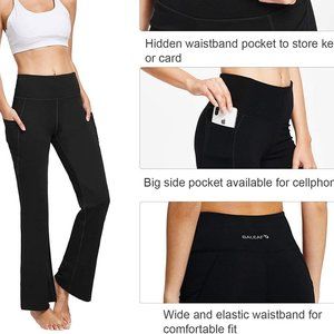 Women’s Bootcut Yoga Pants with Pockets – Size XL